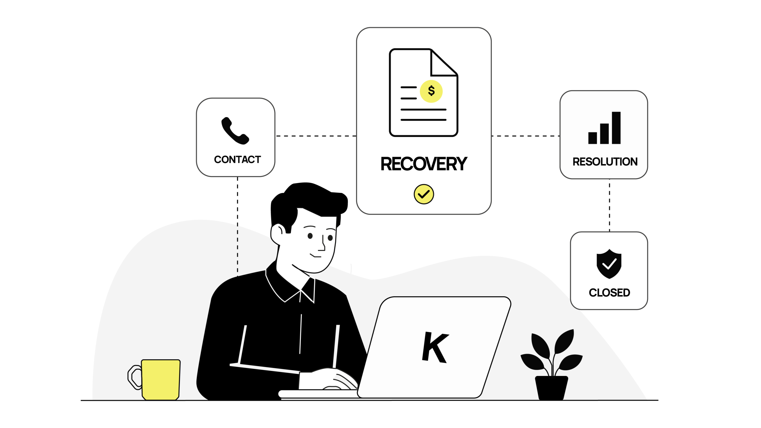 Kollecta debt collection illustration